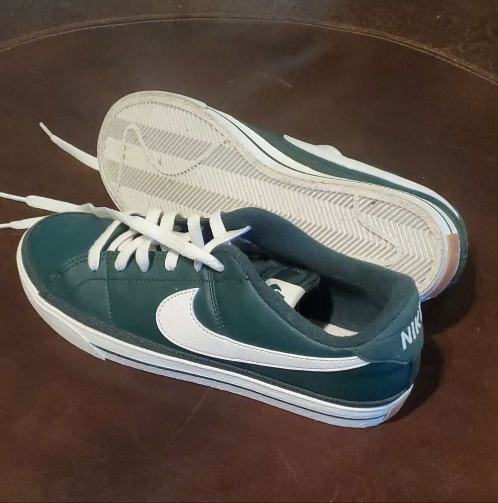 Nike Dark Green and White Sneakers